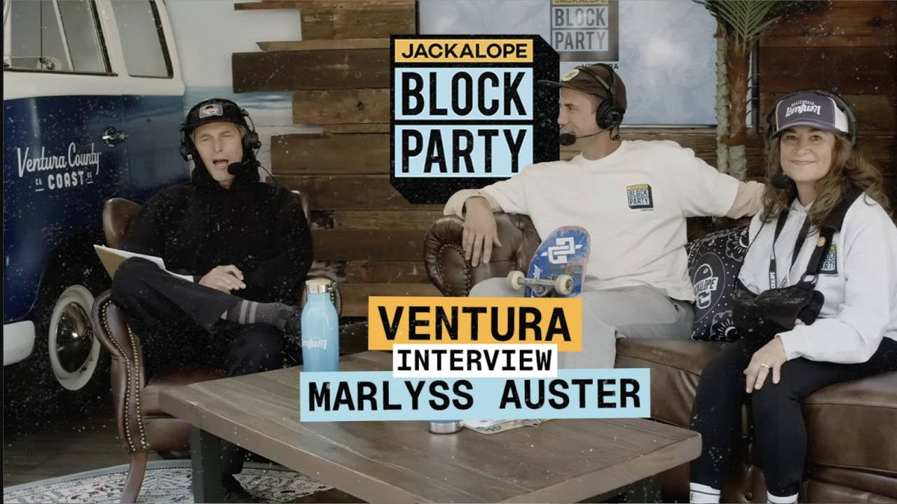 Marlyss Auster, President and CEO of Visit Ventura, interviewed at the Jackalope Block Party in Ventura